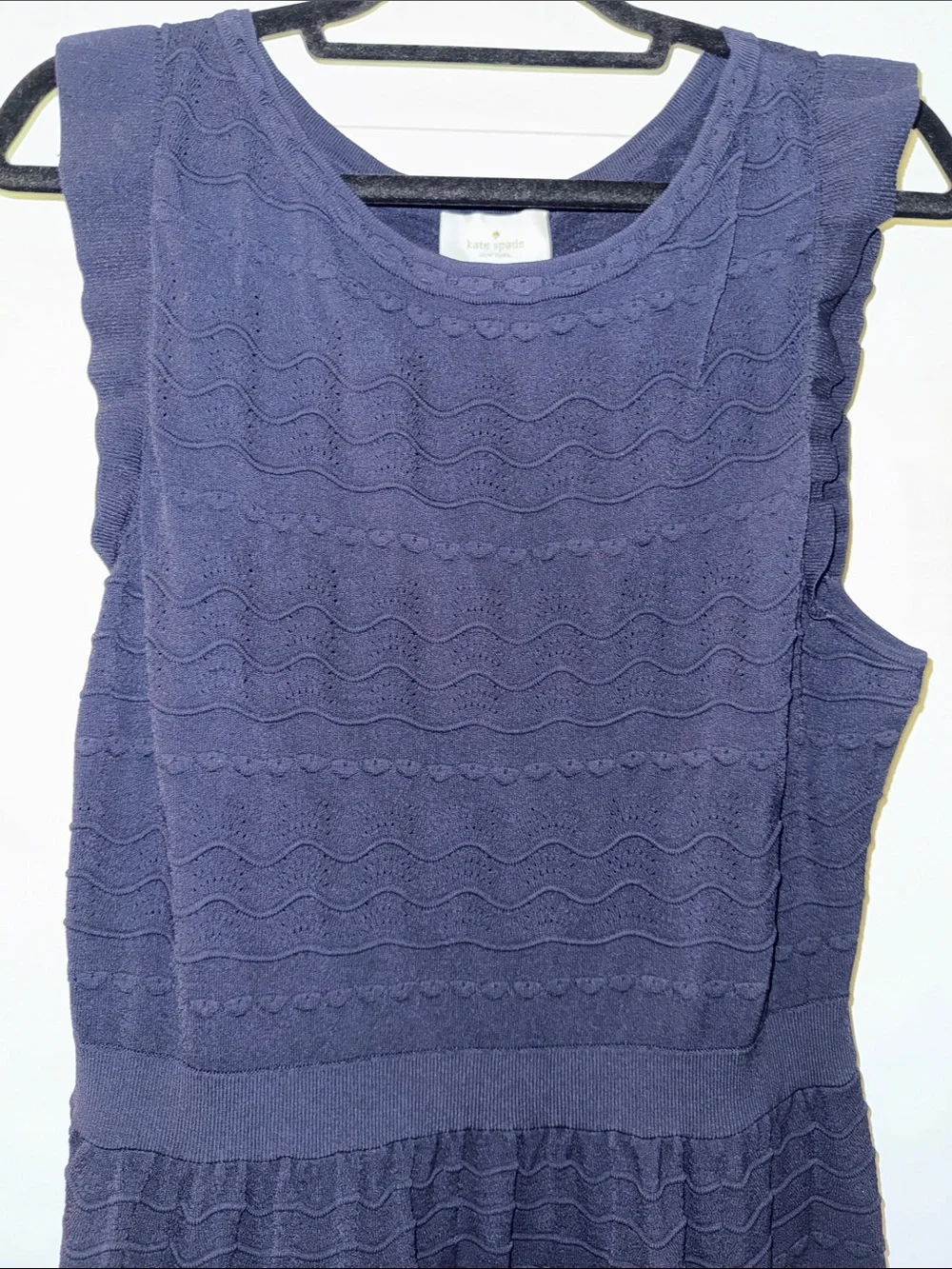 kate spade navy scalloped sleeveless dress